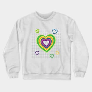 Rainbow Heart Beat Crewneck Sweatshirt